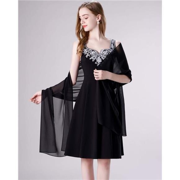 Soft Chiffon Shawl & Wrap - Elegant Bridal & Evening Scarf for Women - Picture 4 of 7